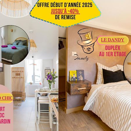 Ideal Pro & Couple - 2 Logements Theme Boho Chic Rdc & Dandy 1Er Etage - Quartier Calme - Jardin - Wifi Hd - Smart Tv - Parking Gratuit - Proche Centre & Transports - Ask Home วาลองเซียนส์ ภายนอก รูปภาพ